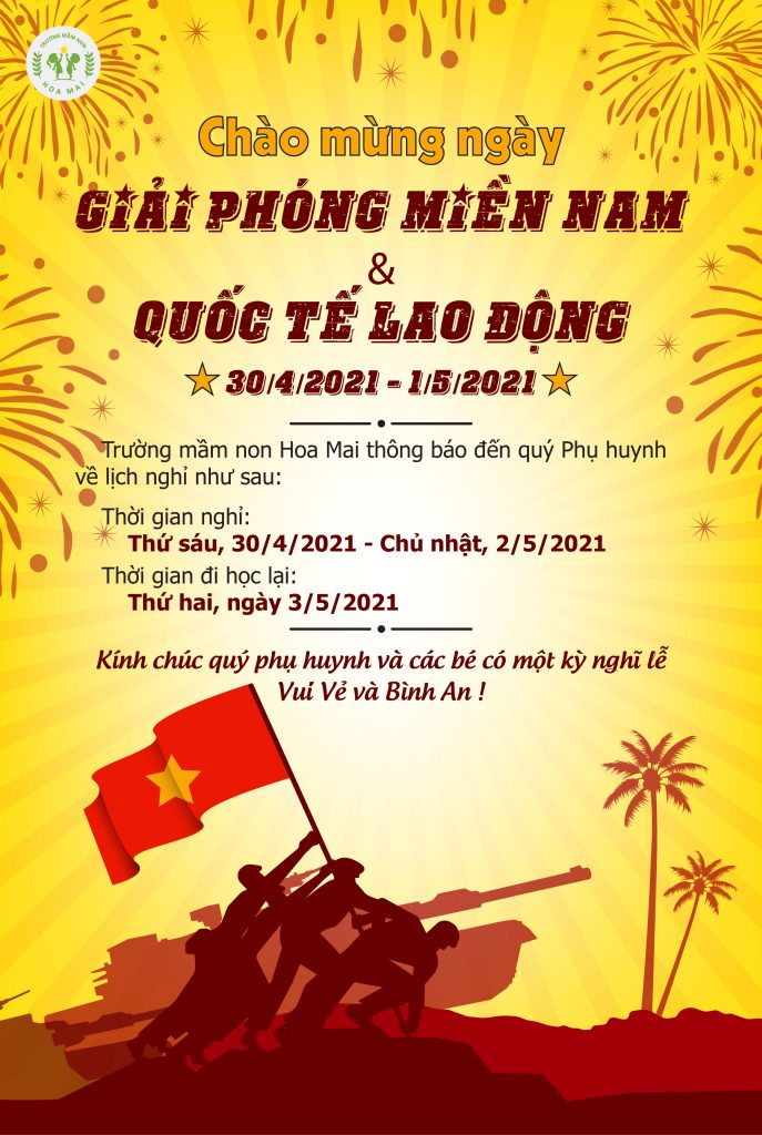 CHÀO MỪNG NGÀY GIẢI PHÓNG MIỀN NAM VÀ QUỐC TẾ LAO ĐỘNG