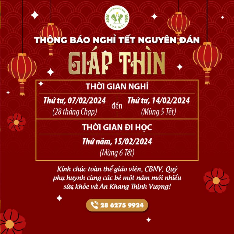 THÔNG BÁO NGHỈ TẾT 2024